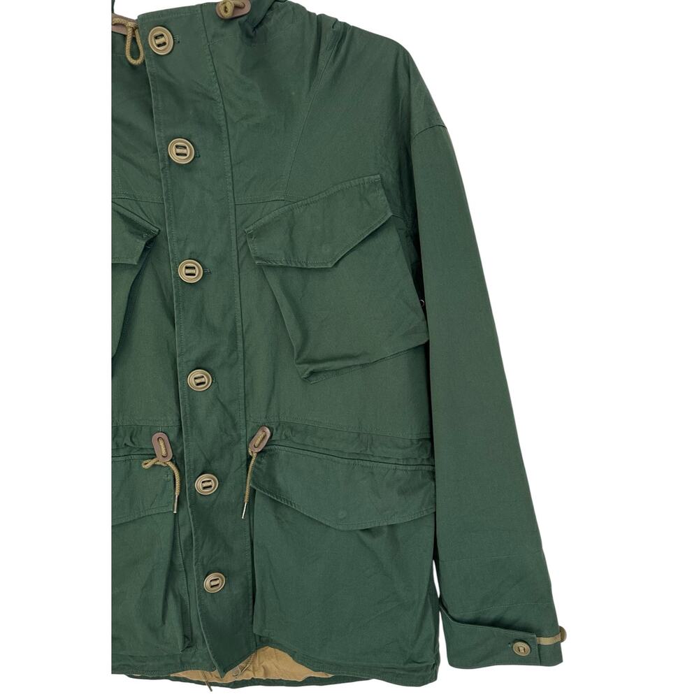 J. Crew Cotton-Nylon Survey Parka Green BE364 Mens Size L - Picture 7 of 14